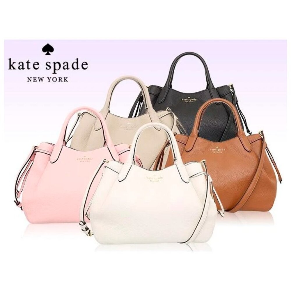 S Kate Spade Dumpling Large Gray Leather Satchel Bag K8134 Purse NWT $459 Retail - Picture 10 of 11